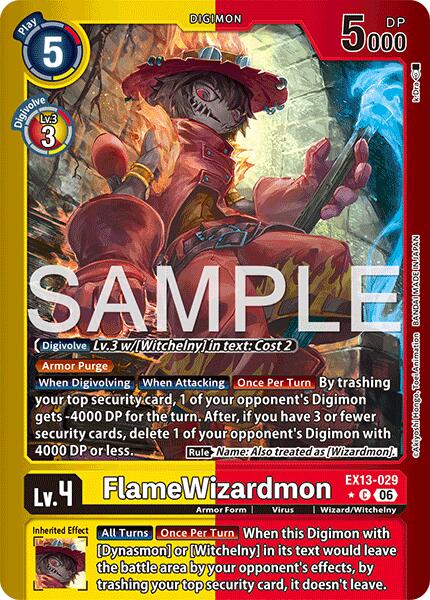 EX13-029 FlameWizardmon Limited Foil Single