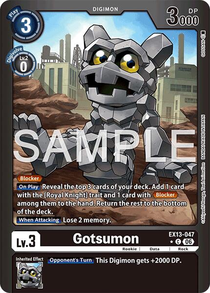 EX13-047 Gotsumon Limited Foil Single