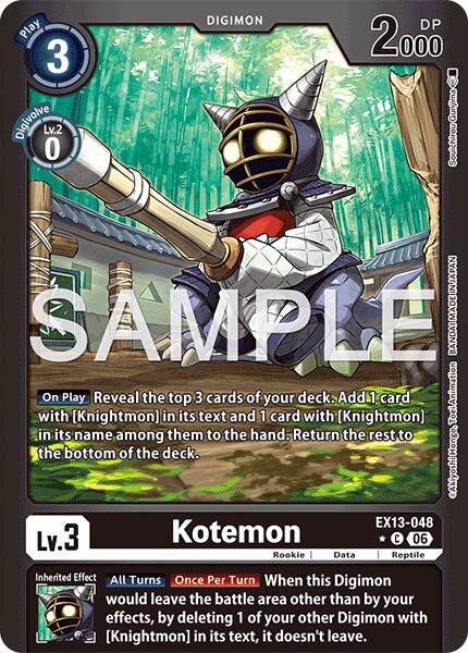 EX13-048 Kotemon Limited Foil Single