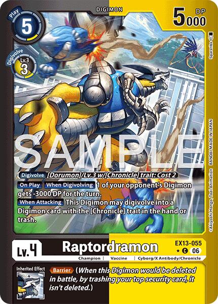 EX13-055 Raptordramon Limited Foil Single