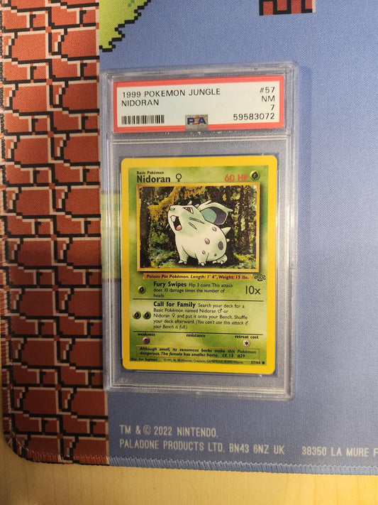NIDORAN 57/64 JUNGLE POKEMON PSA 7