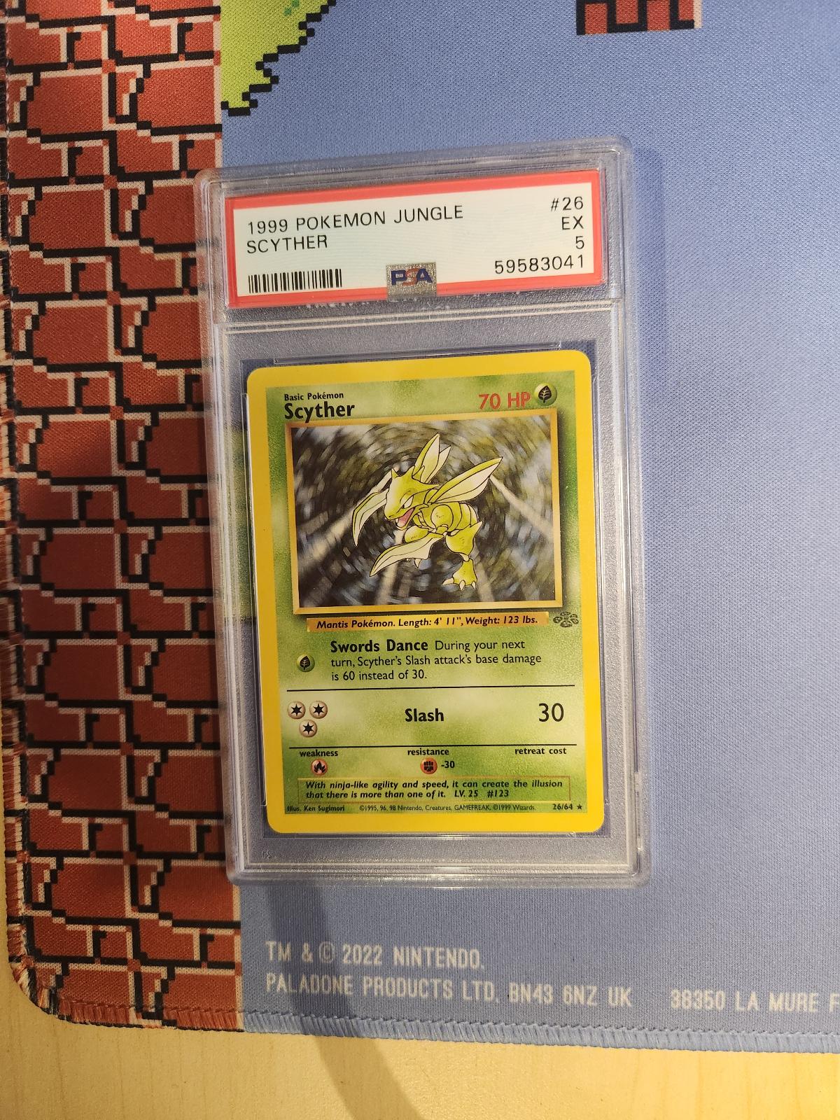 SCYTHER 26/64 JUNGLE POKEMON PSA 5