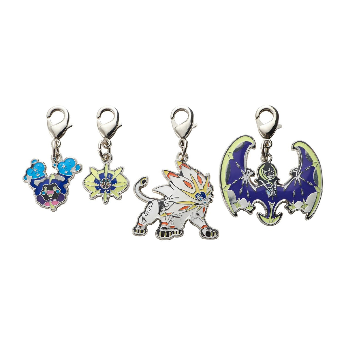 Cosmog, Cosmoem, Solgaleo & Lunala Metal Charm Set