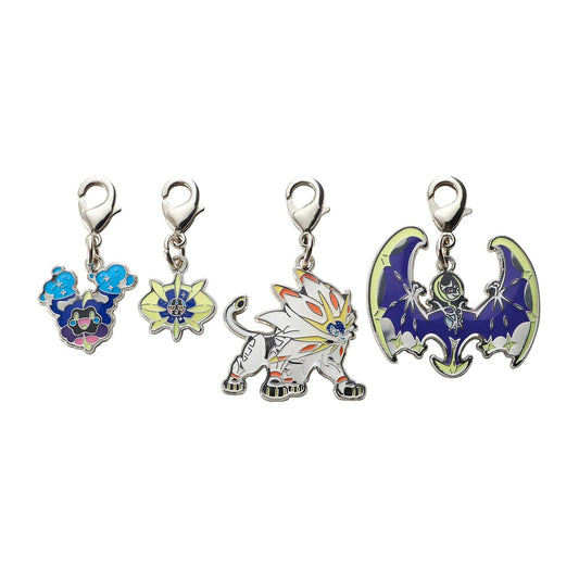 Cosmog, Cosmoem, Solgaleo & Lunala Metal Charm Set