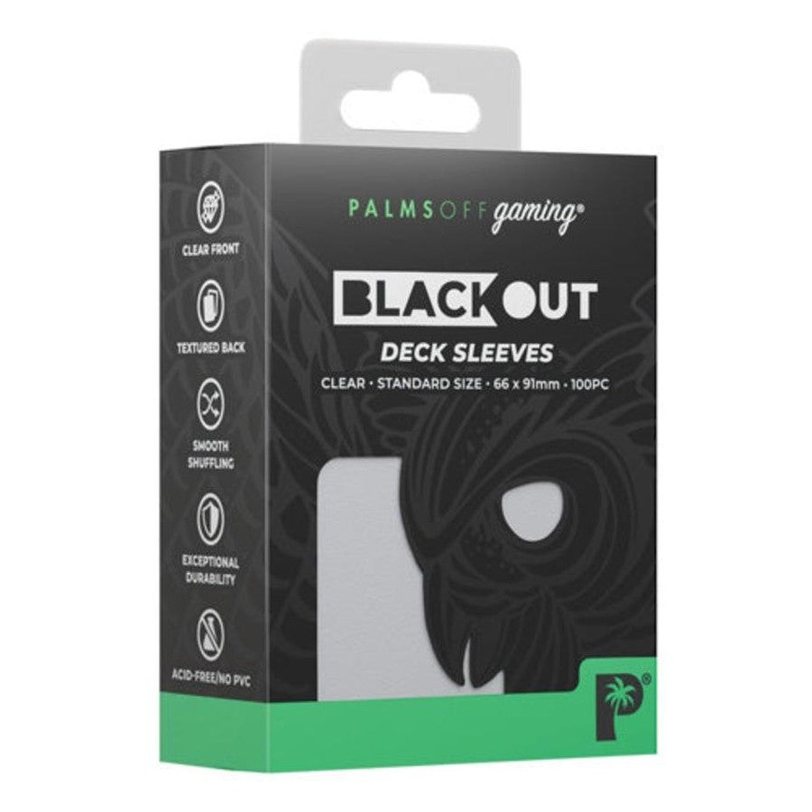 Palms Off Gaming Blackout Deck Sleeves - Clear