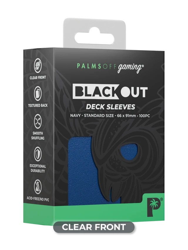 Palms Off Gaming Blackout Deck Sleeves - Navy