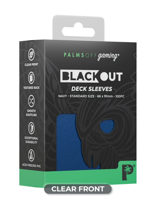 Palms Off Gaming Blackout Deck Sleeves - Navy