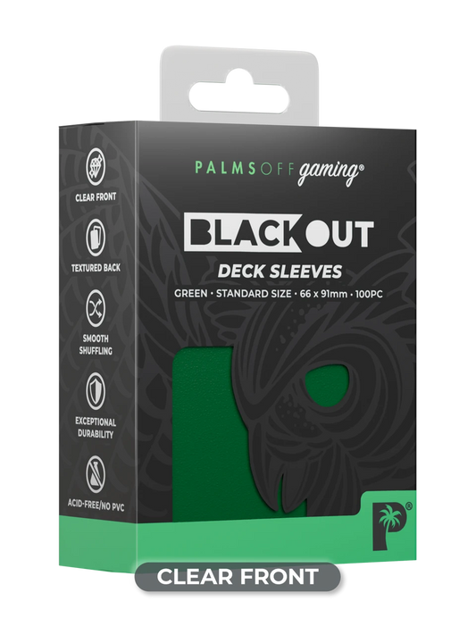 Palms Off Gaming Blackout Deck Sleeves - Green