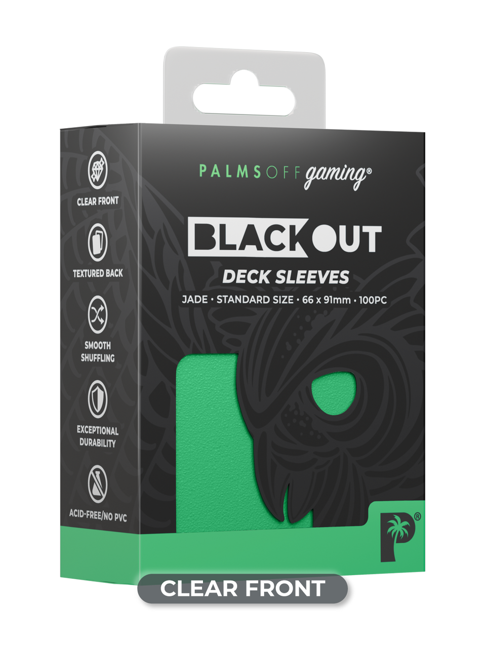 Palms Off Gaming Blackout Deck Sleeves - Jade