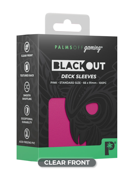 Palms Off Gaming Blackout Deck Sleeves - Pink