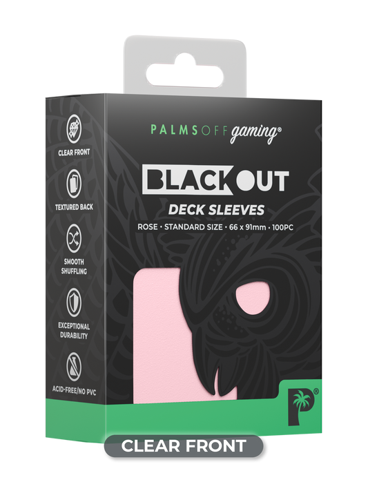 Palms Off Gaming Blackout Deck Sleeves - Rose