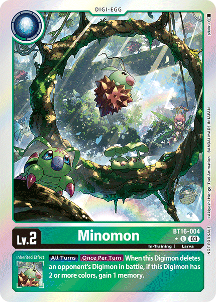 BT16-004 Minomon Alt Art Single