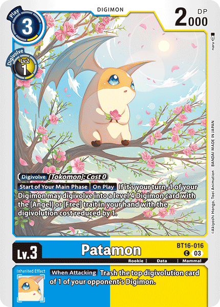 BT16-016 Patamon Single