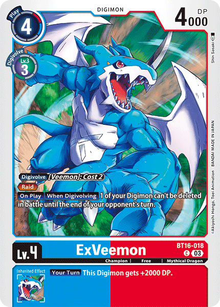 BT16-018 ExVeemon Single