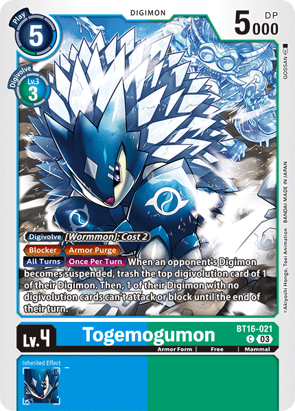 BT16-021 Togemogumon Single