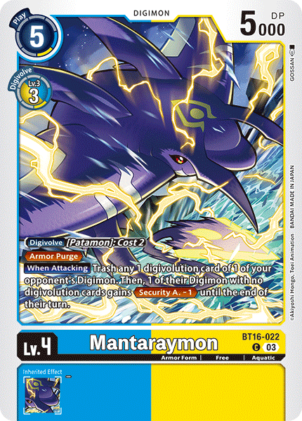 BT16-022 Mantaraymon Single