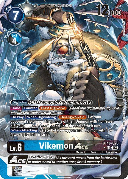 BT16-026 Vikemon ACE Alt Art Single