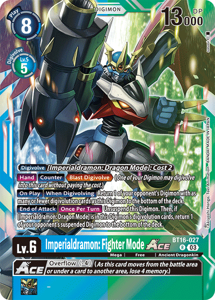 BT16-027 Imperialdramon: Fighter Mode ACE Single