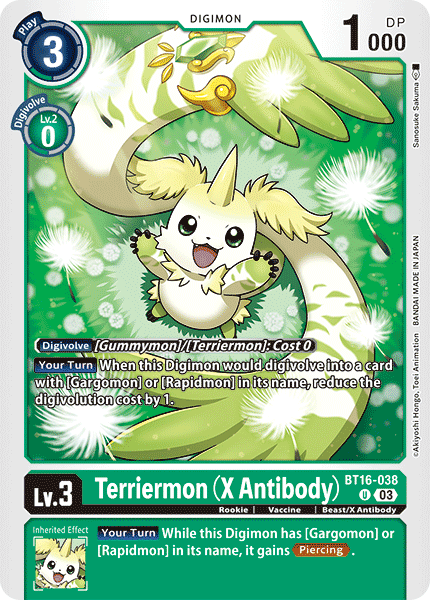 BT16-038 Terriermon (X Antibody) Single