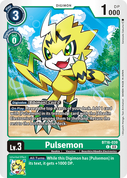 BT16-039 Pulsemon Single