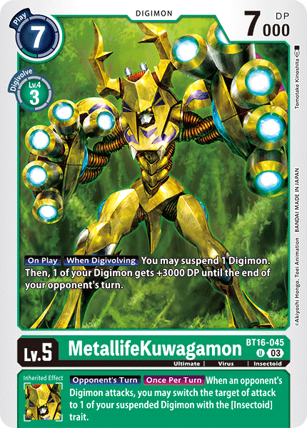 BT16-045 MetallifeKuwagamon Single