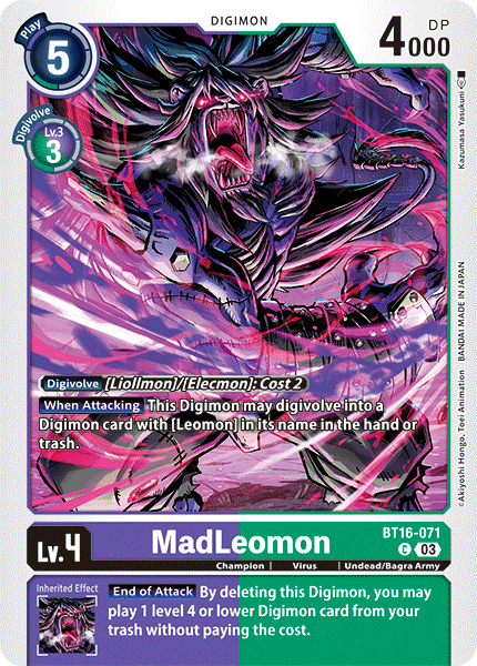 BT16-071 MadLeomon Single