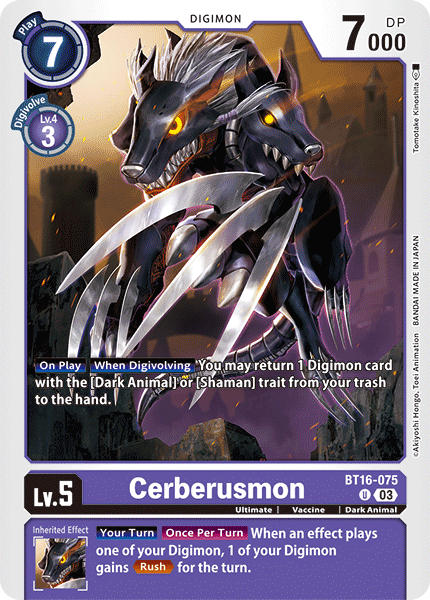 BT16-075 Cerberusmon Single