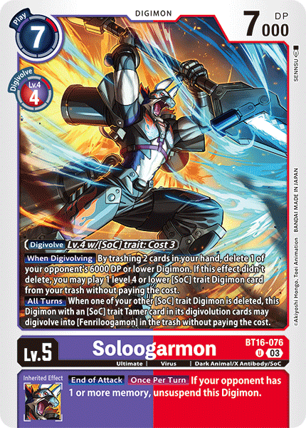 BT16-076 Soloogarmon Single