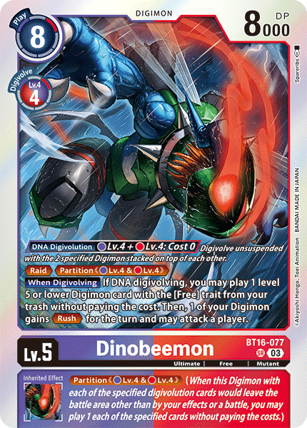 BT16-077 Dinobeemon Single