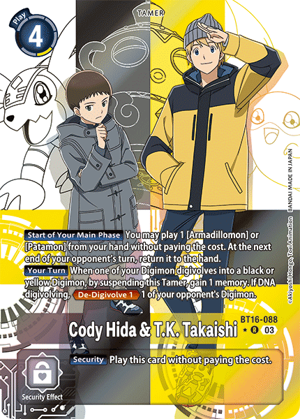 BT16-088 Cody Hida & T.K. Takaishi Alt Art Single