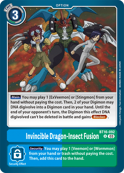 BT16-092 Invincible Dragon-Insect Fusion Single