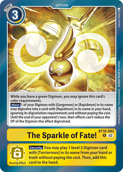 BT16-093 The Sparkle of Fate! Single