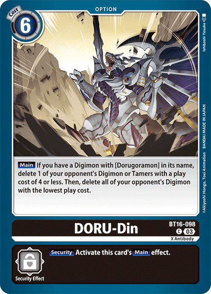 BT16-098 DORU-Din Single