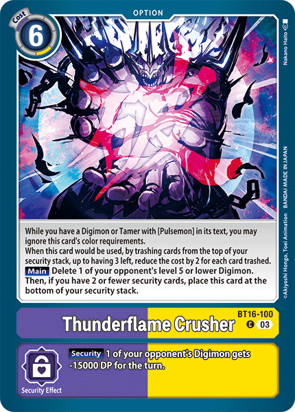 BT16-100 Thunderflame Crusher Single