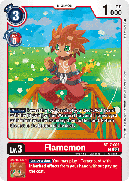 BT17-009 Flamemon Single