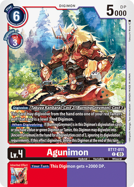 BT17-011 Agunimon Single