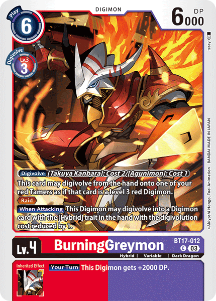 BT17-012 BurningGreymon Single