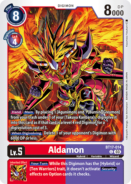 BT17-014 Aldamon Single