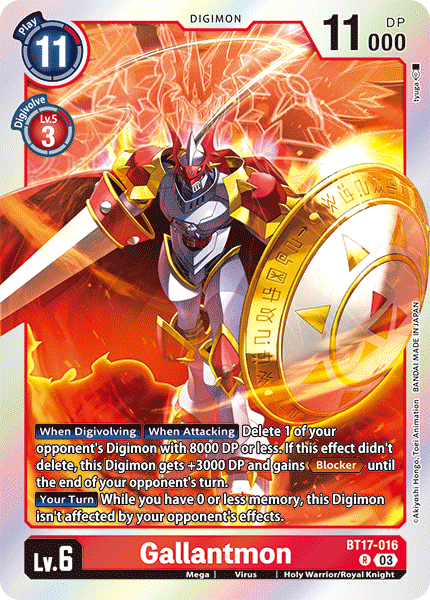 BT17-016 Gallantmon Single