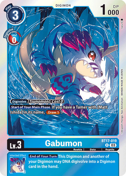 BT17-019 Gabumon Single