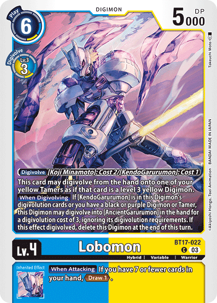 BT17-022 Lobomon Single