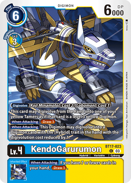 BT17-023 KendoGarurumon Single