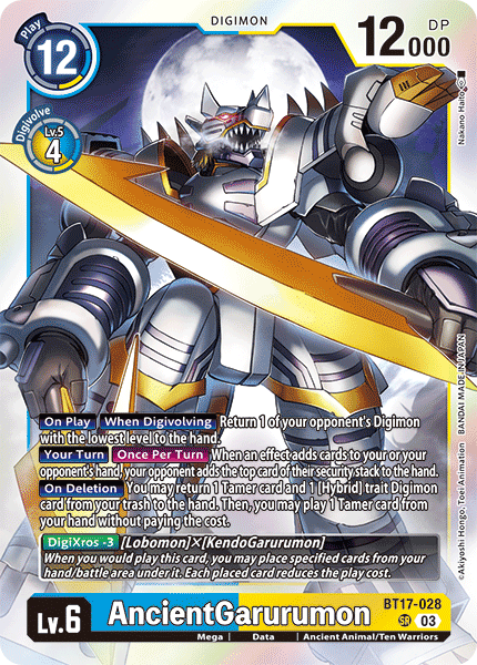 BT17-028 AncientGarurumon Single