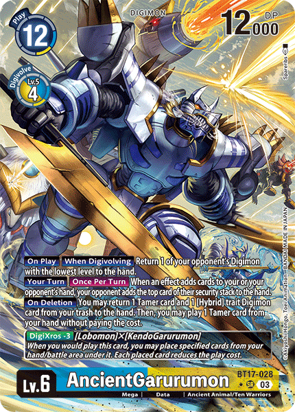 BT17-028 AncientGarurumon Alt Art Single