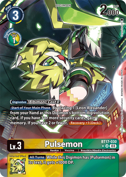 BT17-030 Pulsemon Alt Art Single – Mr Present