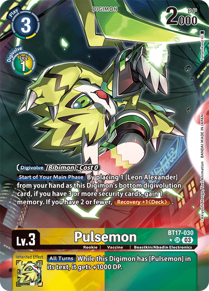 BT17-030 Pulsemon Alt Art Single