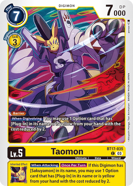 BT17-035 Taomon Single