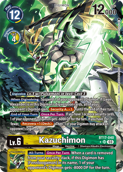 BT17-040 Kazuchimon Alt Art Single