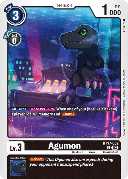 BT17-052 Agumon Single