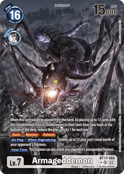 BT17-060 Armageddemon Alt Art Single